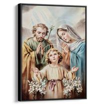 Quadro Sagrada Família em Oração Profunda