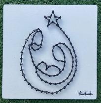 Quadro Sagrada Família em String Art - Branco Quadro Sagrada Família em String Art - Branco