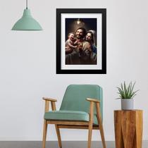 Quadro Sagrada Família Feliz - 60x48cm Quadro Sagrada Família Feliz - 60x48cm