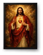 Quadro Sagrado Coração De Jesus Clássico 50x70cm