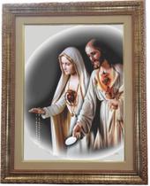 Quadro Sagrados Corações, Mod.5, Tam. 53x43cm. Angelus Quadro Sagrados Corações, Mod.5, Tam. 53x43cm. Angelus