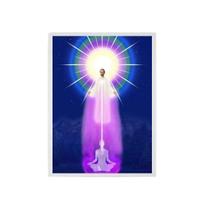 Quadro Saint Germain Chama Violeta Moldura Branca 33X24Cm Quadro Saint Germain Chama Violeta Moldura Branca 33X24Cm