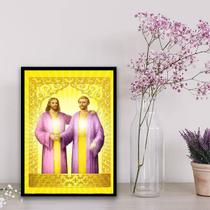 Quadro Saint Germain E Jesus Cristo 33x24cm - com vidro