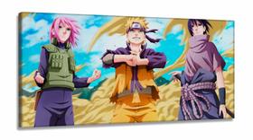 Quadro Sakura Naruto Sasuke em Tecido Canvas 130x60 Quadro Sakura Naruto Sasuke em Tecido Canvas 130x60