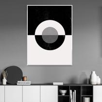 Quadro Sala Decorativo com Moldura Arte Preto e branco Nordico