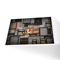 Quadro Salão Musical Canvas Com Vidro