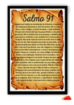 Quadro Salmo 91 com Moldura e Acetato A3 42x30cm.