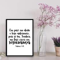 Quadro Salmo Em P Me Deito 45X34Cm - Com Vidro