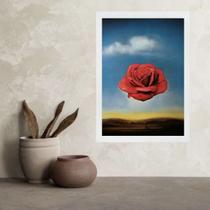 Quadro Salvador Dalí La Rosa Mediativa 45x34cm - com vidro Quadro Salvador Dalí La Rosa Mediativa 45x34cm - com vidro