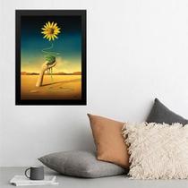 Quadro Salvador Dalí Margarida Amarela 33X24Cm - Com Vidro