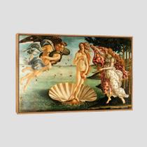 Quadro Sandro Botticelli O Nascimento De Vênus Tela Moldura Bege 63X42Cm - Decora Online