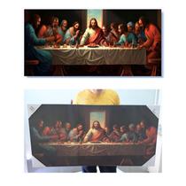 Quadro Santa Ceia 120x60 Tecido Canvas Alta Resolução