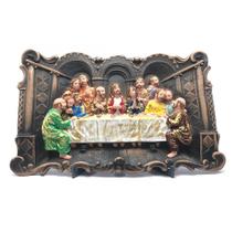 Quadro Santa Ceia Grande Borracha Inquebrável 37cm x 24cm