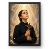 Quadro Santa Gemma Galgani com Luz Celestial 21x30cm