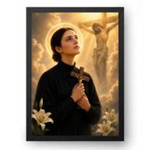 Quadro Santa Gemma Galgani Mística 15x21cm