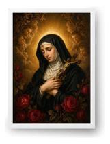 Quadro Santa Rita De Cássia Clássica Sacro Barroco 50x70cm