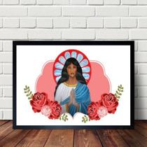 Quadro Santa Sara Kali 24x18cm - com vidro Quadro Santa Sara Kali 24x18cm - com vidro