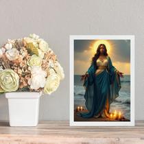 Quadro Santa Sara Kali - Praia 45x34cm - com vidro Quadro Santa Sara Kali - Praia 45x34cm - com vidro