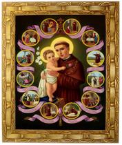 Quadro Santo Antônio De Pádua, Mod.04, Tam. 30x25cm. Angelus Quadro Santo Antônio De Pádua, Mod.04, Tam. 30x25cm. Angelus