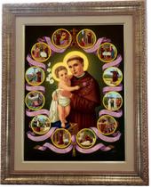 Quadro Santo Antônio De Pádua, Mod. 04, Tam 53x43cm. Angelus Quadro Santo Antônio De Pádua, Mod. 04, Tam 53x43cm. Angelus
