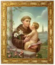 Quadro Santo Antônio De Pádua, Mod.05, Tam. 30x25cm. Angelus