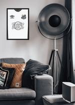 Quadro Santos Charlie Brown Jr com Vidro e Moldura Preta Tamanho:21cm x 30cm (A4)