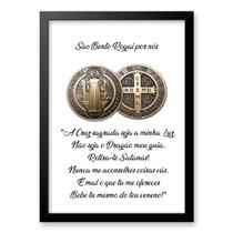 Quadro São Bento Rogai Por Nós 33x24cm