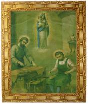 Quadro São Crispim e Crispiniano, Mod. 02, 30x25cm. Angelus