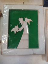 Quadro São Francisco Alto Relevo Madeira Rústico