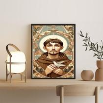 Quadro São Francisco - Art Nouveau 45X34Cm Quadro São Francisco - Art Nouveau 45X34Cm