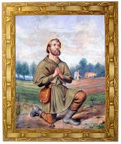 Quadro São Isidoro, Mod. 01, med. 30x25cm. Angelus Quadro São Isidoro, Mod. 01, med. 30x25cm. Angelus