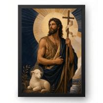 Quadro São João Batista Arte Sacra Moderna 50x70cm