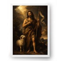 Quadro São João Batista Barroco Dourado 50x70cm