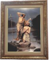 Quadro São João Batista, O Batismo, Mod. 02 53x43cm. Angelus