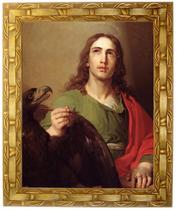 Quadro São João Evangelista, Mod. 02, Tam. 30x25cm Angelus