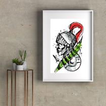 Quadro São Jorge Com Espada - 60x48cm Quadro São Jorge Com Espada - 60x48cm