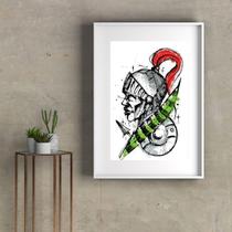 Quadro São Jorge Com Espada - 60X48Cm