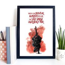 Quadro São Jorge Ogum Guardião 24x18cm