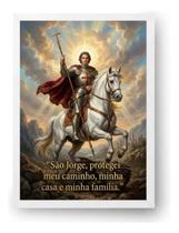Quadro São Jorge Oração Poderosa De Proteção Casa 21x30cm Quadro São Jorge Oração Poderosa De Proteção Casa 21x30cm