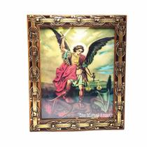 Quadro São Miguel Arcanjo Com Vidro E Moldura 30 x 25 cm