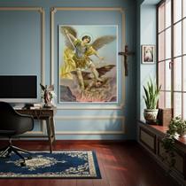 Quadro São Miguel Arcanjo Defensor Do Bem - 70X50Cm