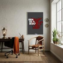 Quadro São Miguel Arcanjo Na Batalha Contra Dragão - 70X50Cm