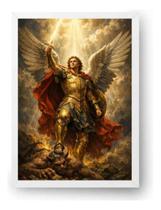 Quadro São Miguel Arcanjo Vitória Celestial 50x70cm
