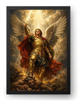 Quadro São Miguel Arcanjo Vitória Celestial 50x70cm