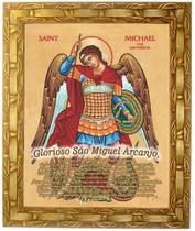 Quadro São Miguel c/ oração, Mod.02, Med. 30X25cm. Angelus
