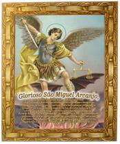 Quadro São Miguel com oração, Mod.01, Med. 30x25cm. Angelus Quadro São Miguel com oração, Mod.01, Med. 30x25cm. Angelus