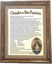 Quadro São Patrício com oração, Mod.01, Tam.53x43cm. Angelus
