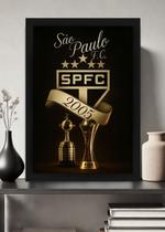 Quadro Sao Paulo 2005 SPFC O Maior Com Vidro e Moldura Tamanho:21cm x 30cm (A4)