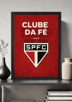 Quadro São Paulo Clube da Fé SPFC - Com vidro Tamanho:21cm x 30cm (A4)