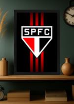 Quadro São Paulo FC Eterno com Vidro e Moldura Preta Tam:A4 Quadro São Paulo FC Eterno com Vidro e Moldura Preta Tam:A4